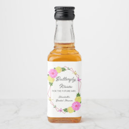 Butterfly Kisses for the Future Mrs. Brautparty Alkoholflaschenetikett
