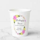 Butterfly Kisses for the Future Mrs. Brautparty Pappbecher (Vorderseite)