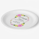 Butterfly Kisses for the Future Mrs. Brautparty Pappteller (Schrägansicht)