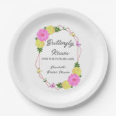 Butterfly Kisses for the Future Mrs. Brautparty Pappteller (Vorderseite)