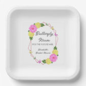Butterfly Kisses for the Future Mrs. Brautparty Pappteller (Vorderseite)