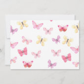 Butterfly Kisses Garden Floral Confetti Geburtstag Einladung (Rückseite)