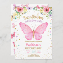 Butterfly Kisses Garden Floral Confetti Geburtstag