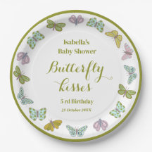 Butterfly kisses Girl Baby Shower Decke