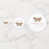 Butterfly Kisses Girl Baby Shower Konfetti (Vorderseiten)