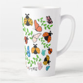 Butterfly Kisses Ladybug Hugs Latte Tasse (Rechts)
