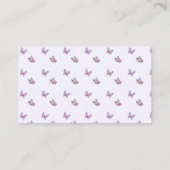 Butterfly Kisses Lila Baby Dusche Begleitkarte (Rückseite)