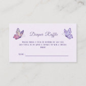 Butterfly Kisses Lila Baby Dusche Begleitkarte (Vorderseite)