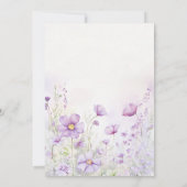 Butterfly Kisses Lila Wildblumen 1. Geburtstag Einladung (Rückseite)