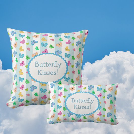 Butterfly Kisses Personalized  Kissen