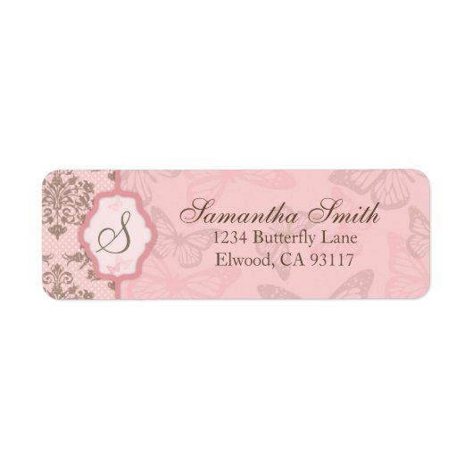 Butterfly Kisses Petal Return Label (Vorne)