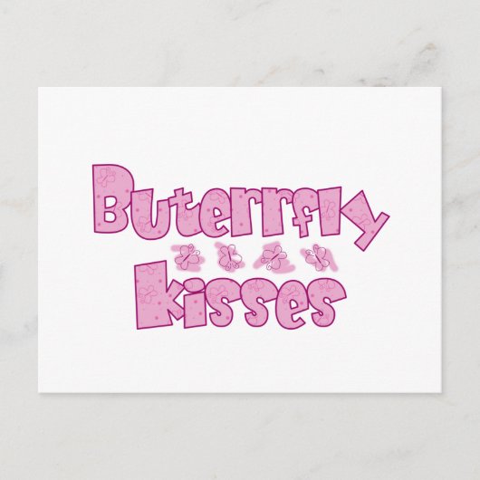 Butterfly Kisses Postkarte (Vorderseite)