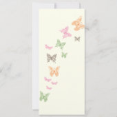Butterfly Kisses Probe Dinner Elfenbein Einladung (Rückseite)