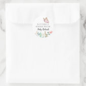 Butterfly Kisses Sweet Baby Shower Gefallen Runder Aufkleber (Tasche)