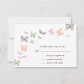 Butterfly Kisses UAWG RSVP Karte (Vorderseite)