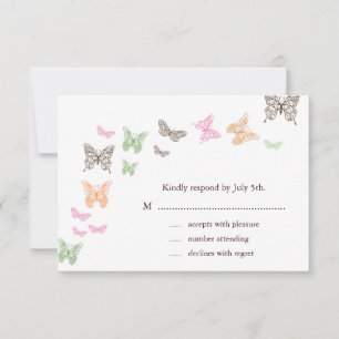 Butterfly Kisses UAWG RSVP Karte