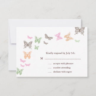 Butterfly Kisses UAWG RSVP Karte