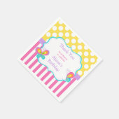 Butterfly Kisses und Birthday Wwünscht Party Serviette (Ecke)