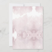 Butterfly Kisses Violet Blume Babydusche Dankeskarte (Rückseite)