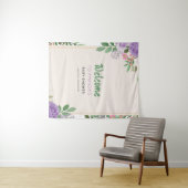 Butterfly Kisses Violet Blume Babydusche Wandteppich (Beispiel (Horizontal))