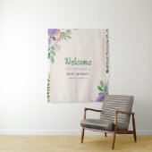 Butterfly Kisses Violet Blume Babydusche Wandteppich (Beispiel)