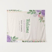 Butterfly Kisses Violet Blume Babydusche Wandteppich (Vorderseite (Horizontal))