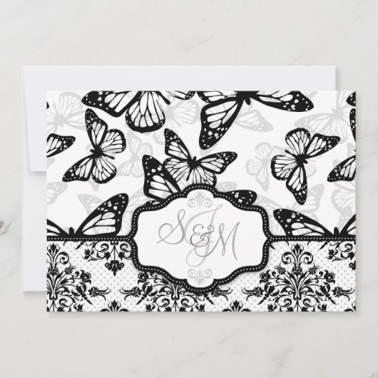 Butterfly Kisses Wedding Invitation Card_DrMullins Einladung (Vorderseite)