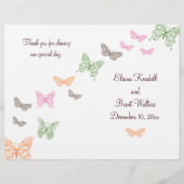 Butterfly Kisses Wedding Program (Vorderseite)