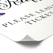 Butterfly Kisses Wild Lila Baby Shower Raffle Poster (Ecke)