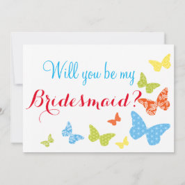 Butterfly Kisses wirst du meine Bridesmaid sein Einladung
