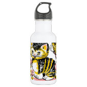 Butterfly & Kitten Edelstahlflasche (Vorderseite)