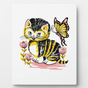 Butterfly & Kitten Fotoplatte