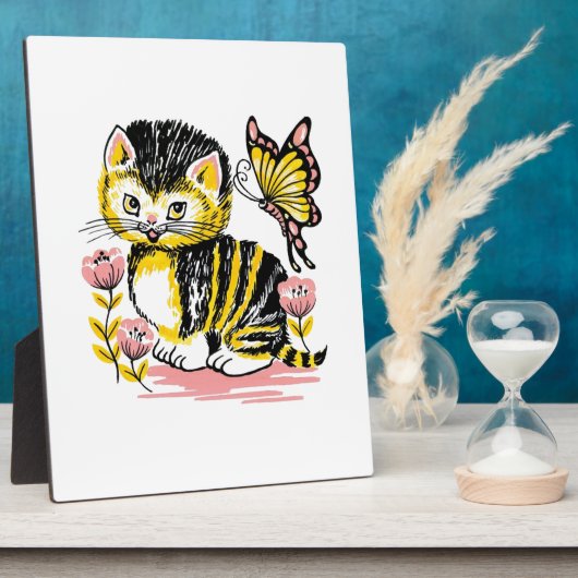 Butterfly & Kitten Fotoplatte (Seite)