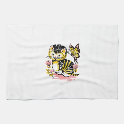 Butterfly & Kitten Handtuch (Horizontal)