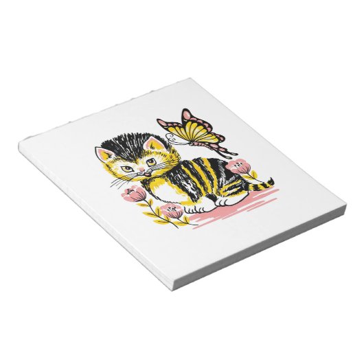 Butterfly & Kitten Notizblock (angewinkelt)