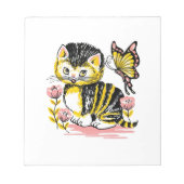 Butterfly & Kitten Notizblock (Vorderseite)