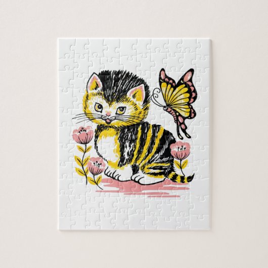 Butterfly & Kitten Puzzle (Vertikal)
