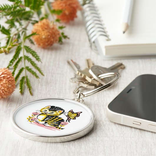 Butterfly & Kitten Schlüsselanhänger (Seite)