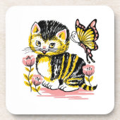 Butterfly & Kitten Untersetzer (Vorderseite)
