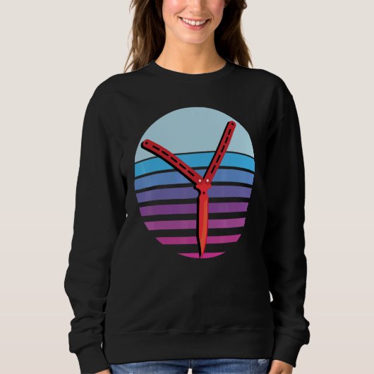 Butterfly Knife Balisong Quote 14 Sweatshirt (Vorderseite)