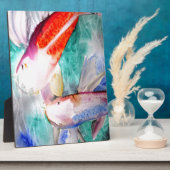 Butterfly Koi Aquarell Japanische Fischkunst Fotoplatte (Seite)