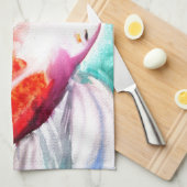 Butterfly Koi Aquarell Japanische Fischkunst Geschirrtuch (Viertel Falte)