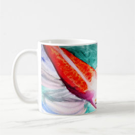 Butterfly Koi Aquarell Japanische Fischkunst Kaffeetasse