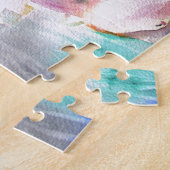 Butterfly Koi Aquarell Japanische Fischkunst Puzzle (Seite)