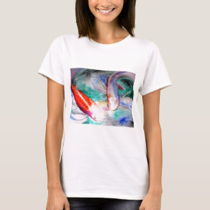 Butterfly Koi Aquarell Japanische Fischkunst T-Shirt