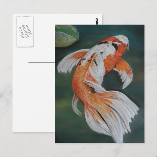 Butterfly Koi Fisch Postkarte (Vorne/Hinten)