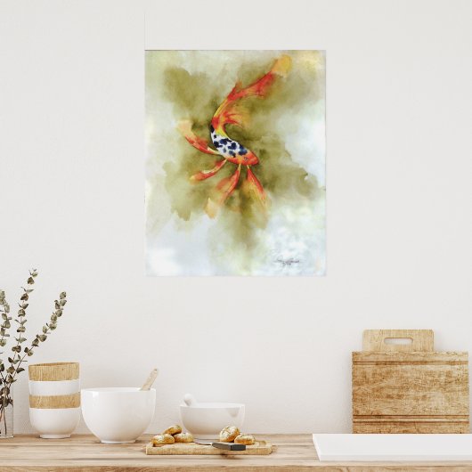 Butterfly Koi Fish Print Poster (Küche)