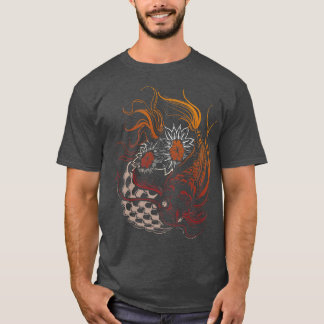 Butterfly Koi Yin Yang Art on A Koi Pond T-Shirt