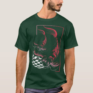 Butterfly Koi Yin Yang Art On Koi Pond 89 T-Shirt