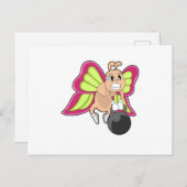 Butterfly-Krafttraining Dumbell Postkarte (Vorne/Hinten)